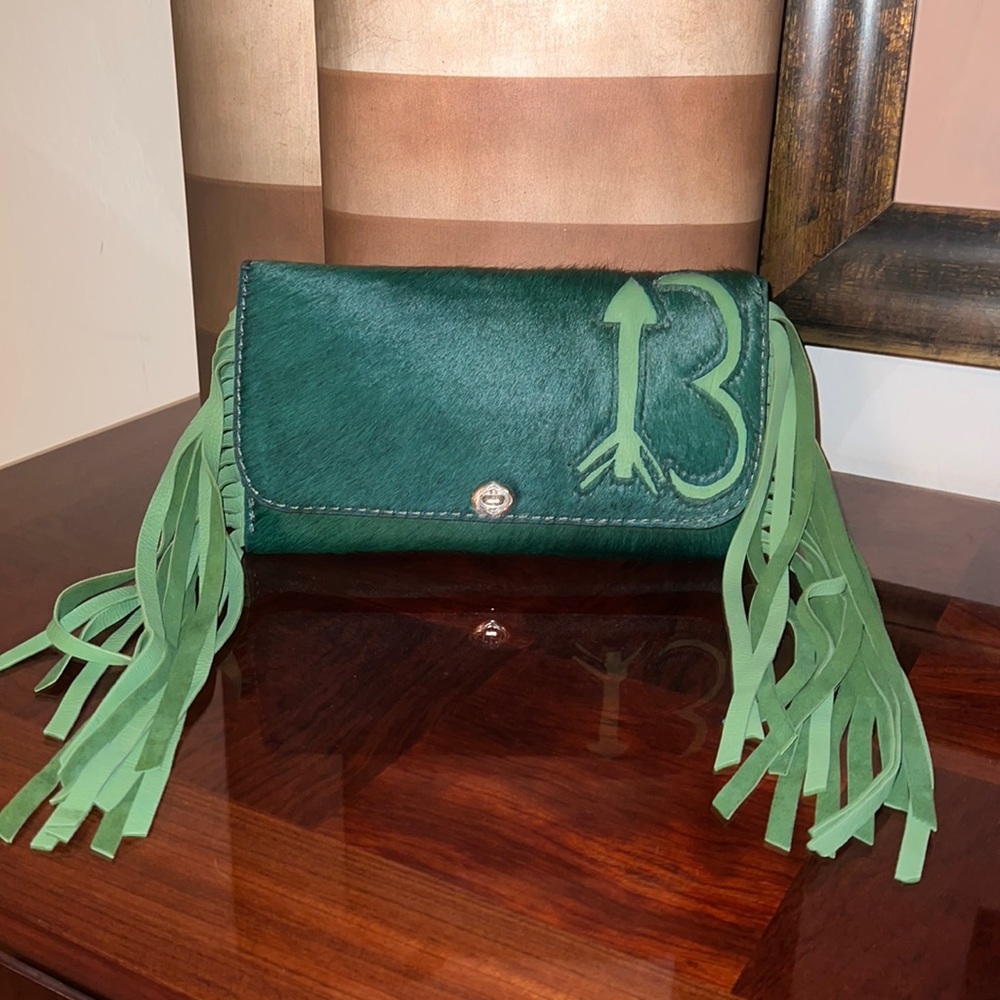LovLeathers *NEW* SOLD OUT Handmade Cowhide Leather Western Clutch Purse